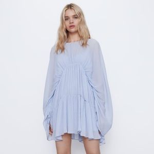 NWT Zara Draped Pleated Dress